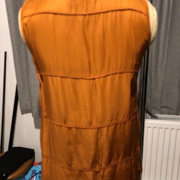Rusty orange Rabens Saloner rayon tunic tank - Picture 2 of 3
